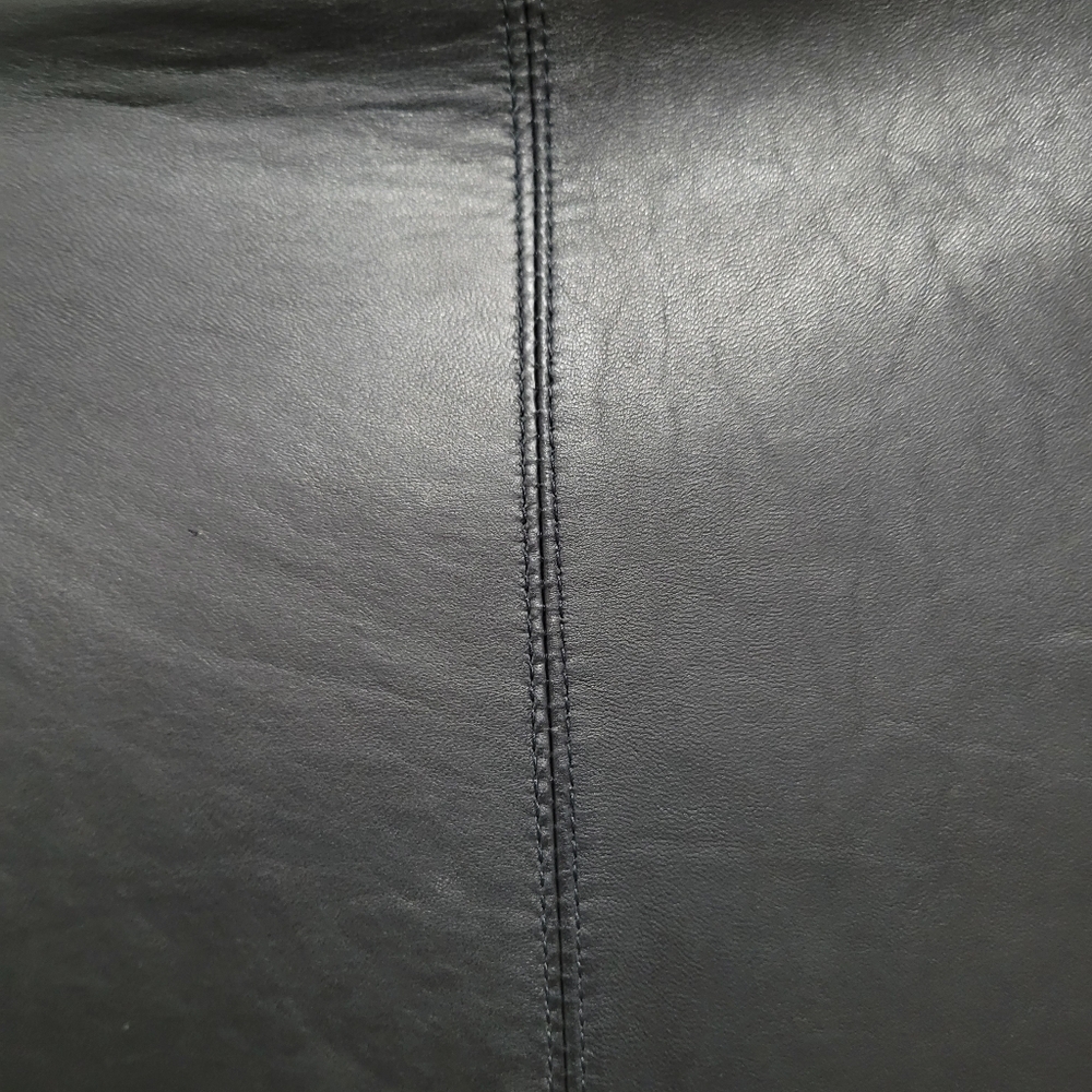 Vintage Leather Black Women's 1980's Jacket Blazer Retro shoulder pads - Picture 12 of 16